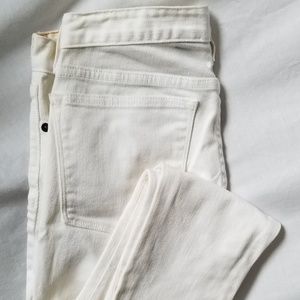 J. CREW Stretch Toothpick White Jeans 27